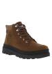 Thumbnail Bottines en cuir marron à talon décroché bas avec des lacets ronds - Image 2