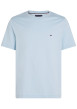 Thumbnail T-shirt en coton ciel à coupe droite pourvu d'un col rond et de manches courtes