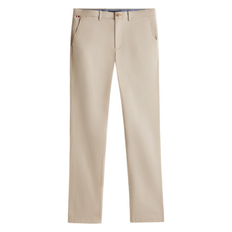 Pantalon chino Denton en coton beige à coupe...