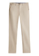Thumbnail Pantalon chino Denton en coton beige à coupe droite pourvu de poches