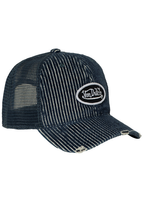 Casquette bleue pourvue d'une fermeture à...