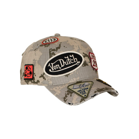 Casquette en coton beige pourvue d'une...