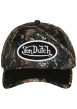 Thumbnail Casquette noire à motifs pourvue d'une fermeture à pression snapback à l'arrière - Image 4