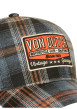 Thumbnail Casquette en coton bleue et orange pourvue d'une fermeture à pression snapback - Image 5