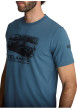 Thumbnail T-shirt à col rond bleu pétrole et sérigraphie automobile rétro - Image 5