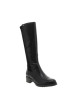 Thumbnail Bottes en cuir noires à talon décroché bas pourvues d'une fermeture zippée - Image 2