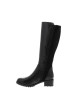 Thumbnail Bottes en cuir noires à talon décroché bas pourvues d'une fermeture zippée - Image 3