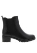 Thumbnail Boots en cuir noires à talon décroché bas pourvues d'une fermeture zippée