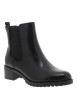 Thumbnail Boots en cuir noires à talon décroché bas pourvues d'une fermeture zippée - Image 2