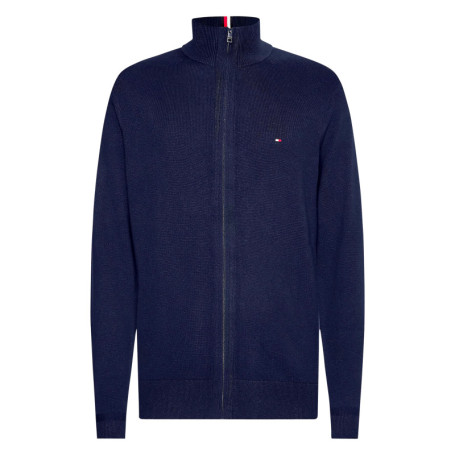 Cardigan zippé en coton biologique mélangé...