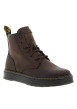 Thumbnail Bottines en cuir marron à talon plat avec des lacets ronds tressés - Image 2