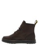 Thumbnail Bottines en cuir marron à talon plat avec des lacets ronds tressés - Image 3