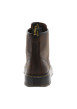 Thumbnail Bottines en cuir marron à talon plat avec des lacets ronds tressés - Image 4