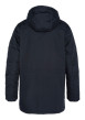 Thumbnail Parka longue marine unie à coupe droite avec un col à capuche et logo brodé - Image 2