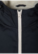 Thumbnail Parka longue marine unie à coupe droite avec un col à capuche et logo brodé - Image 3