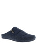 Thumbnail Mules bleu marine à talon plat avec une semelle plate en caoutchouc - Image 2