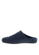 Thumbnail Mules bleu marine à talon plat avec une semelle plate en caoutchouc - Image 3