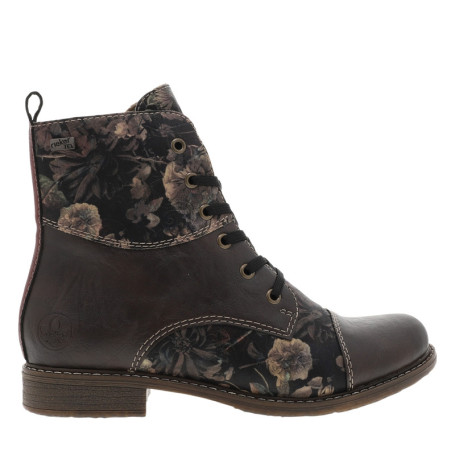 Bottines marron à talon plat ornées d'un...