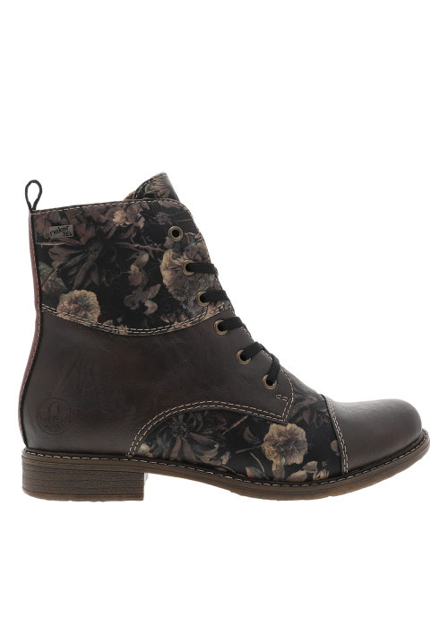 Bottines marron à talon plat ornées d'un...