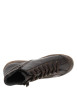 Thumbnail Bottines marron à talon plat ornées d'un empiècement léopard à lacets et zip - Image 5