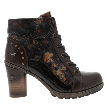 Bottines Ress $23715 marron à talon décroché...