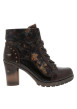 Thumbnail Bottines Ress $23715 marron à talon décroché moyen et à revêtement fleuri