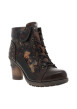 Thumbnail Bottines Ress $23715 marron à talon décroché moyen et à revêtement fleuri - Image 2