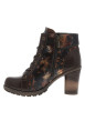 Thumbnail Bottines Ress $23715 marron à talon décroché moyen et à revêtement fleuri - Image 3