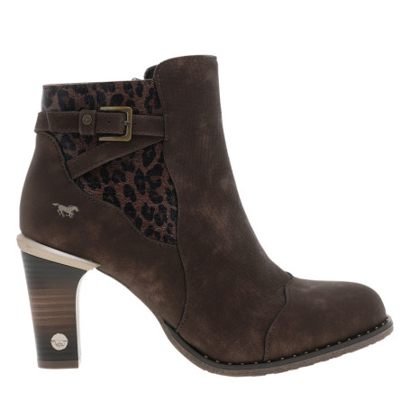 Bottines marron à talon décroché moyen pourvues...
