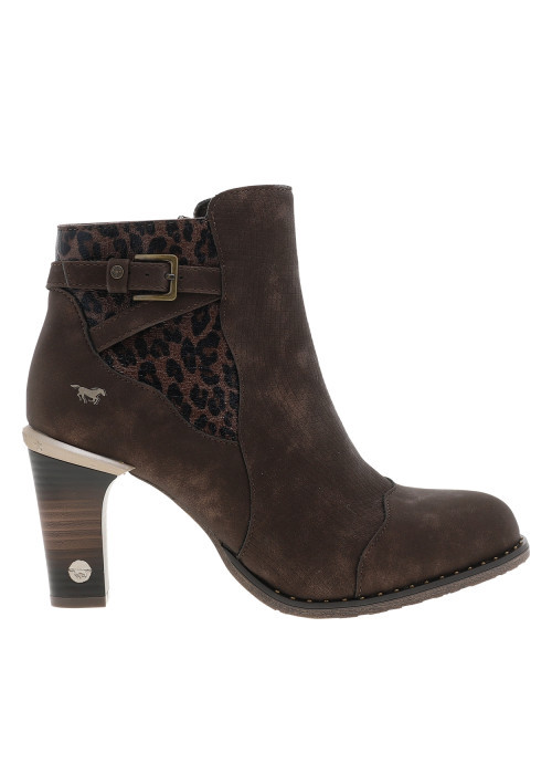 Bottines marron à talon décroché moyen pourvues...