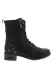 Thumbnail Bottines noires à talon décroché bas munies de lacets et d'un zip latéral