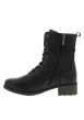 Thumbnail Bottines noires à talon décroché bas munies de lacets et d'un zip latéral - Image 3