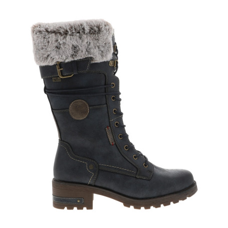 Bottes bleu marine à talon décroché bas...