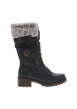 Thumbnail Bottes bleu marine à talon décroché bas pourvues d'un zip latéral