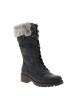 Thumbnail Bottes bleu marine à talon décroché bas pourvues d'un zip latéral - Image 2