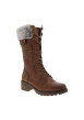 Thumbnail Bottes marron à talon décroché bas pourvues d'un grand zip latéral - Image 2