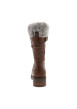 Thumbnail Bottes marron à talon décroché bas pourvues d'un grand zip latéral - Image 4