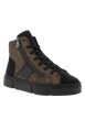 Thumbnail Bottines noires et marron à talon plat dotées d'empiècements bi-matières - Image 2