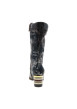 Thumbnail Bottes en cuir bleu marine fleuries à talon doré avec un décroché moyen - Image 4