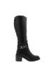 Thumbnail Bottes Pascaline noires à talon décroché moyen pourvues d'un zip latéral