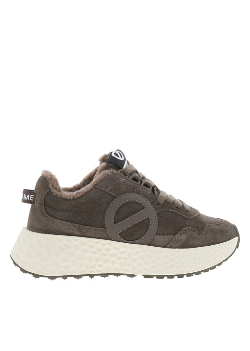 Baskets running Carter Jogger en cuir grises à talon compensé bas
