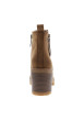 Thumbnail Boots effet daim camel à talon décroché haut dotées de 2 zips latéraux - Image 4