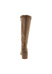 Thumbnail Bottes hautes camel à talon décroché moyen au fini granuleux dotées d'un zip - Image 4