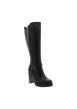 Thumbnail Bottes hautes noires à talon décroché haut agrémenté d'une boucle métallique - Image 2