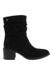 Thumbnail Boots noires à revêtement effet daim pourvues d'un talon décroché moyen