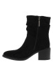 Thumbnail Boots noires à revêtement effet daim pourvues d'un talon décroché moyen - Image 3