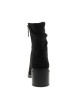 Thumbnail Boots noires à revêtement effet daim pourvues d'un talon décroché moyen - Image 4