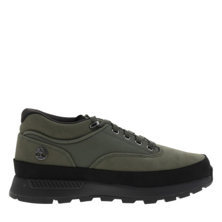 Sneakers Euro Grid Mid en cuir nubuck kaki...