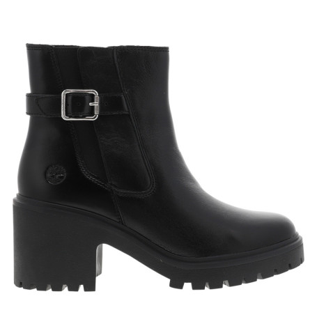 Boots Stone Heights Mid en cuir noir à talon...