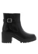 Thumbnail Boots Stone Heights Mid en cuir noir à talon décroché moyen agrémenté d'un zip